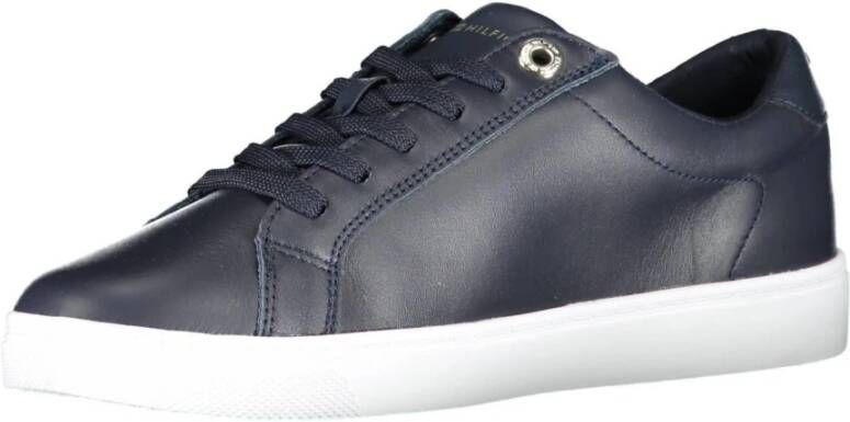 Tommy Hilfiger Blauwe Vetersneaker met Contrasterende Details Blauw Dames