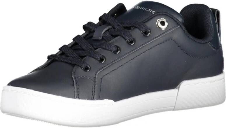 Tommy Hilfiger Blauwe Sneakers met Contrasterende Details Blauw Dames