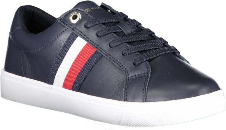 Tommy Hilfiger Blauwe Sneakers met Contrasterende Details Blauw Dames