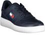 Tommy Hilfiger Retro Basket leren heren sneakers Blauw Uitneembare zool - Thumbnail 28