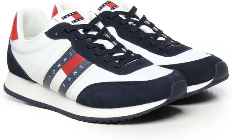 Tommy Hilfiger Sneakers van suède met contrasterende textuur Multicolor Heren