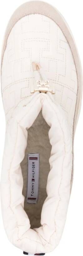 Tommy Hilfiger Snowboot Enkellaarzen in wit suède White Dames