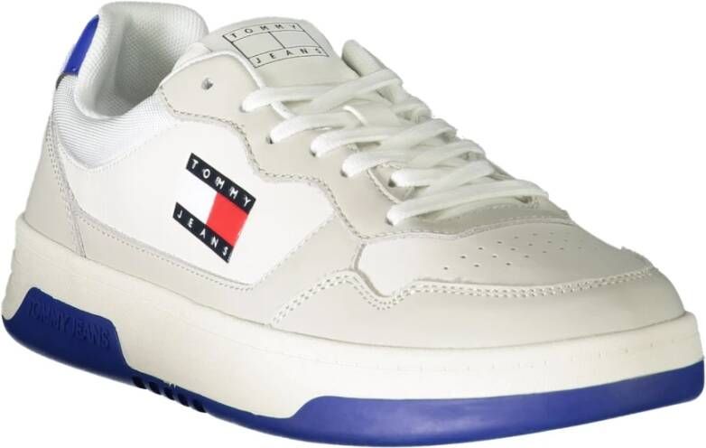 Tommy Hilfiger Sportieve witte sneakers met blauwe details White Heren