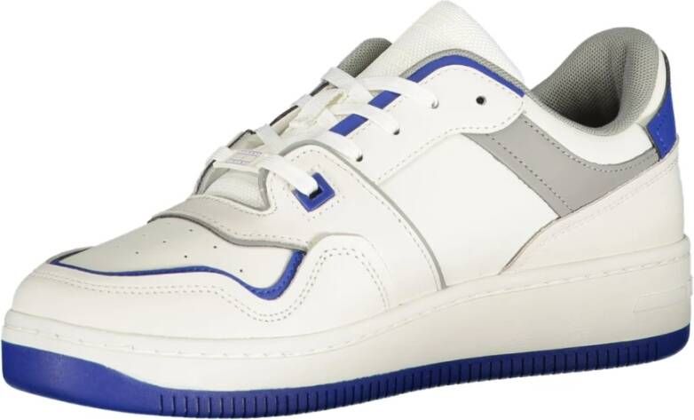 Tommy Hilfiger Sportieve witte sneakers met koningsblauwe details White Heren