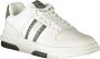 Tommy Hilfiger Sportieve Witte Sneakers Groene Details Print White Heren - Thumbnail 4