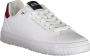 Tommy Hilfiger Sportieve witte vetersneakers met contrastdetails en logoprint White Heren - Thumbnail 3