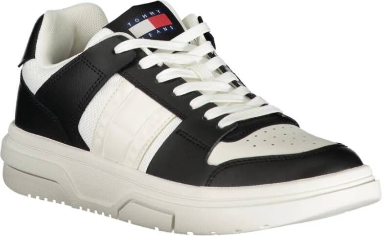 Tommy Hilfiger Sportieve Zwarte Sneakers met Witte Details Black Dames