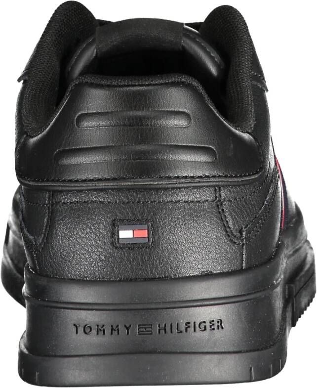 Tommy Hilfiger Sportieve Zwarte Veterschoenen met Contrastdetails Black Heren