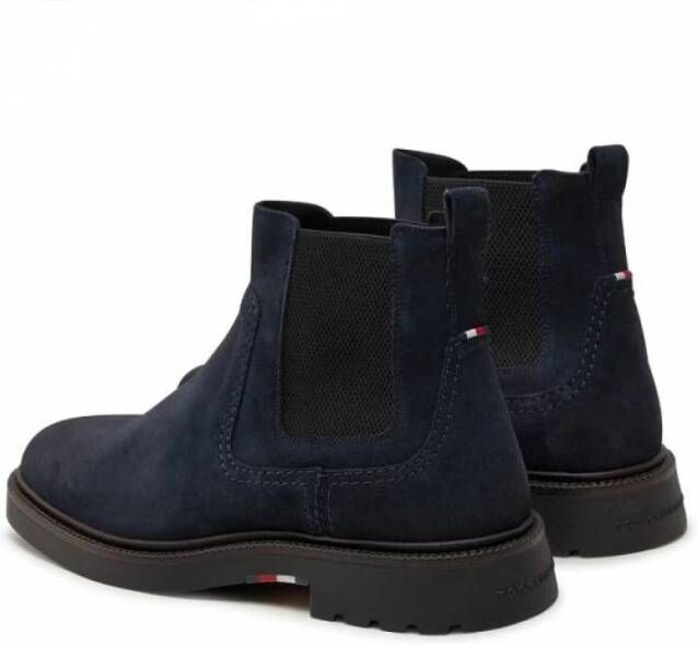 Tommy Hilfiger Stijlvolle Enkellaarsjes Blue Heren