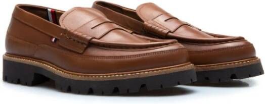 Tommy Hilfiger Stijlvolle Mocino Loafers voor Mannen Brown Heren