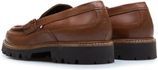 Tommy Hilfiger Stijlvolle Mocino Loafers voor Mannen Brown Heren