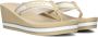 Tommy Hilfiger Strand Wig Slippers Wit Beige Goud Beige Dames - Thumbnail 7