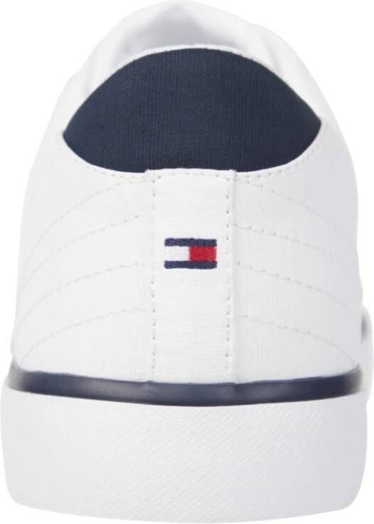 Tommy Hilfiger Strepen Mesh Vrijetijdssneakers Wit White Heren