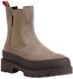 Tommy Hilfiger Suède Chelsea Laarzen Dames Herfst Winter Beige Dames - Thumbnail 8