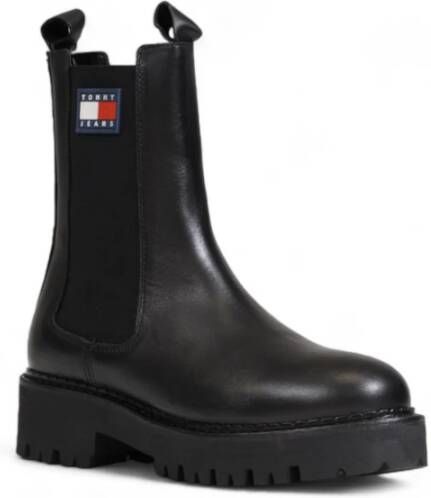 Tommy Hilfiger Urban Chelsea Leren Damesschoenen Black Dames