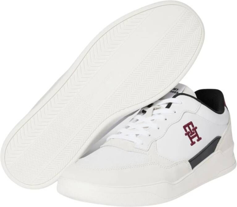 Tommy Hilfiger Verhoogde Cupsole Lederen Sneakers White Heren