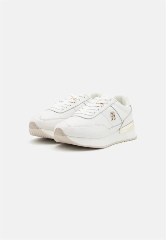 Tommy Hilfiger Verhoogde metallic hak sneakers White Dames