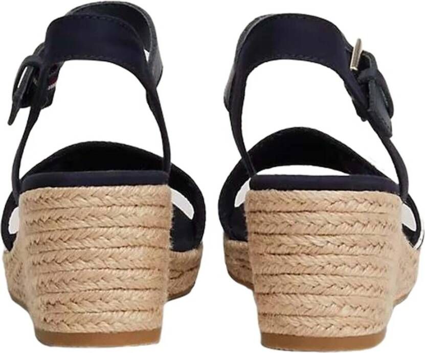 Tommy Hilfiger Webbing Wedge Platform Sandalen Blue Dames