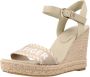 TOMMY HILFIGER Sandalen Dames Seasonal Webbing Wedge Maat: 39 Materiaal: Leer Kleur: Beige - Thumbnail 9