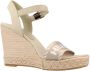 TOMMY HILFIGER Sandalen Dames Seasonal Webbing Wedge Maat: 39 Materiaal: Leer Kleur: Beige - Thumbnail 12