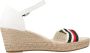 Tommy Hilfiger Gerecyclede Katoenen Sleehak Sandalen White Dames - Thumbnail 9