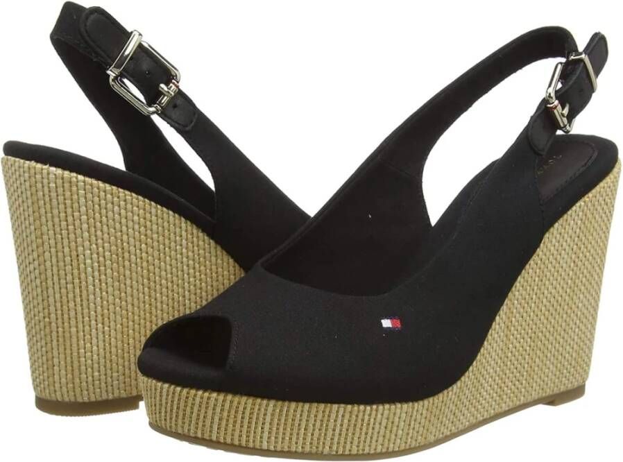 Tommy Hilfiger Wig Sandalen Black Dames