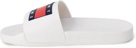 Tommy Hilfiger Witte Bedrukte Instap Pantoffels White Dames