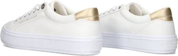 Tommy Hilfiger Witte Canvas Lage Sneakers White Dames