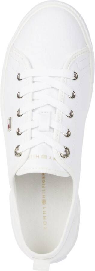 Tommy Hilfiger Witte Canvas Lage Sneakers White Dames