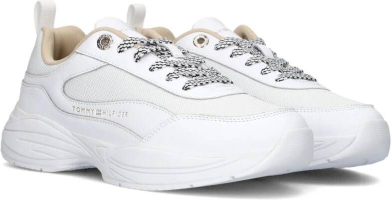 Tommy Hilfiger Witte Chunky Runner Lage Sneakers White Dames