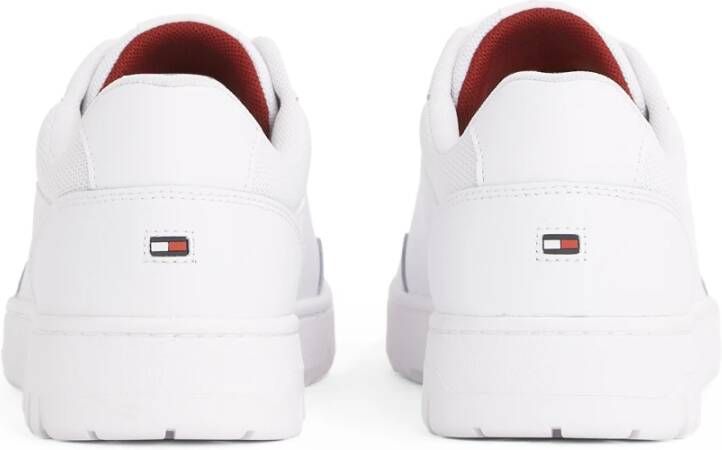 Tommy Hilfiger Witte geperforeerd leren lage sneakers White Heren