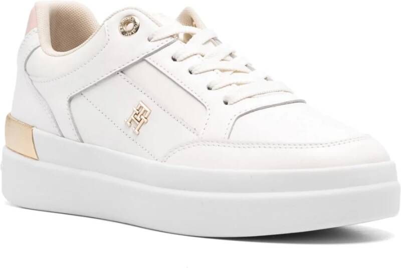 Tommy Hilfiger Witte Hardware Court Sneaker White Dames