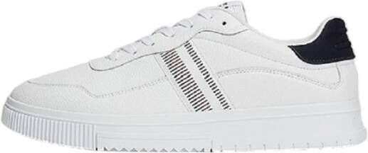 Tommy Hilfiger Witte lage leren sneakers White Heren