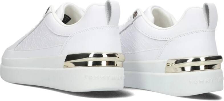 Tommy Hilfiger Witte Lage Sneakers Lux Court Monogram White Dames