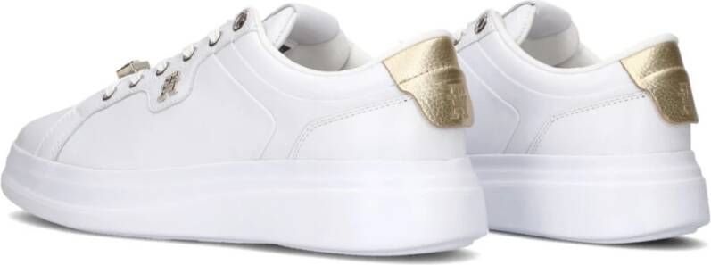 Tommy Hilfiger Witte Lage Sneakers Pointy Court Hardware White Dames