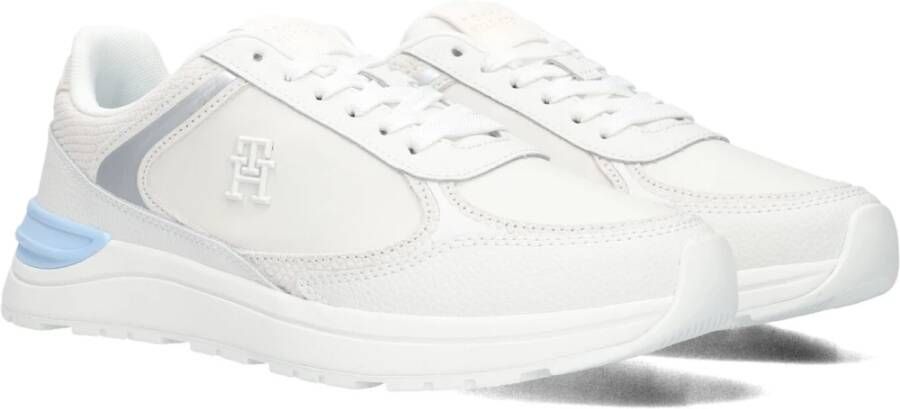 Tommy Hilfiger Witte Leren Casual Mode Sneakers White Dames