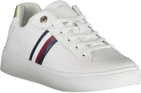 Tommy Hilfiger Witte Leren Dames Sneakers White Dames