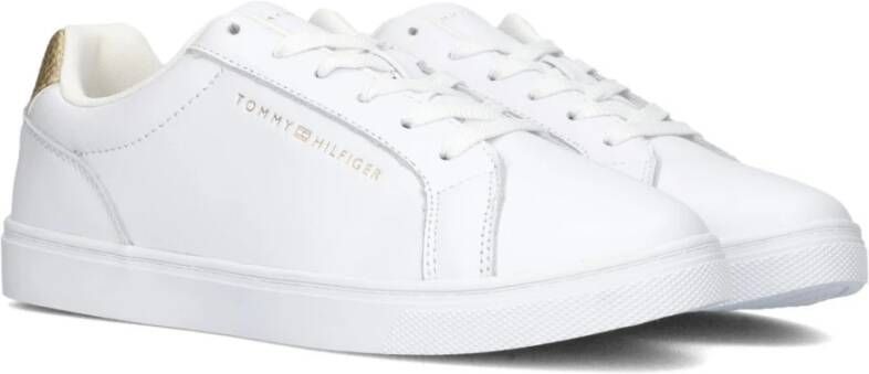 Tommy Hilfiger Witte Leren Essential Cupsole Sneakers White Dames