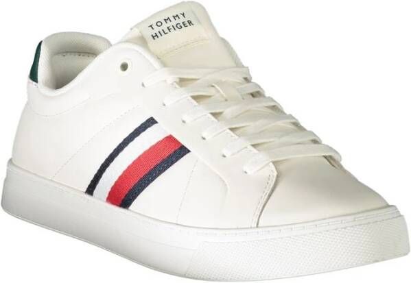 Tommy Hilfiger Witte Leren Heren Sneakers White Heren