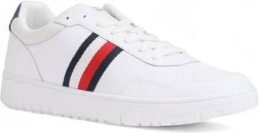 Tommy Hilfiger Witte Leren Sneaker Heren Collectie White Heren