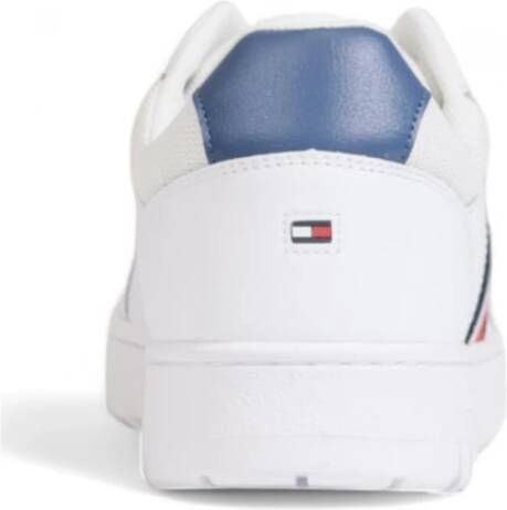 Tommy Hilfiger Witte Leren Sneaker Heren Collectie White Heren