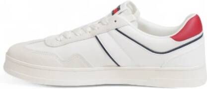 Tommy Hilfiger Witte Leren Sneakers met Veters White Heren