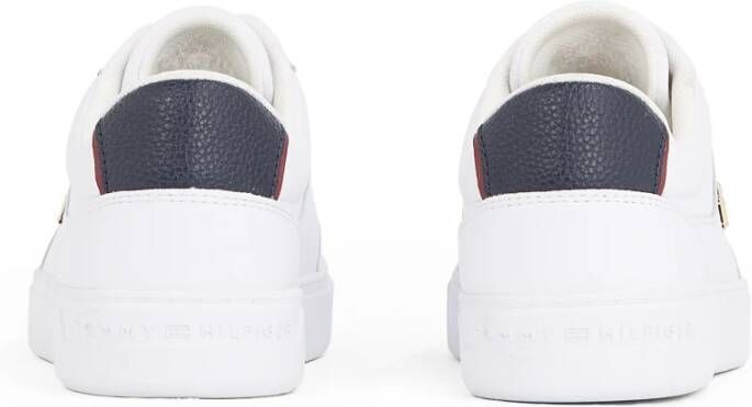 Tommy Hilfiger Witte Leren Veterschoenen White Dames