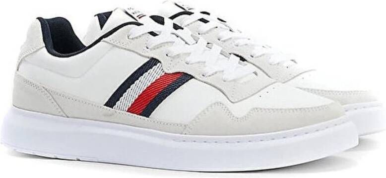 Tommy Hilfiger Witte lichtgewicht mixbeker sneakers Wit Heren