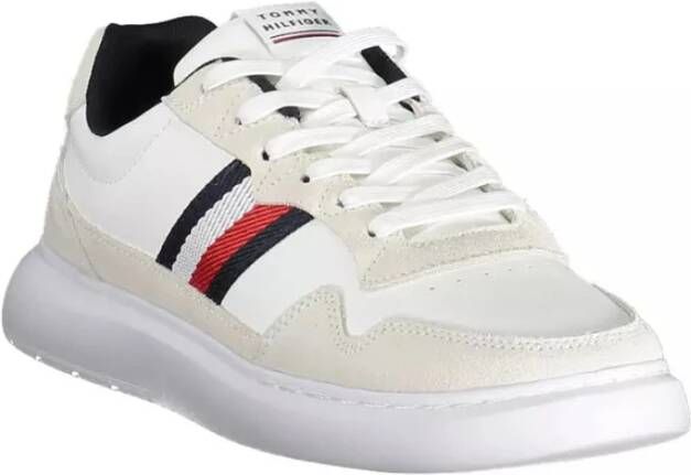 Tommy Hilfiger Witte Polyester Sneaker met Contrasterende Details White Heren