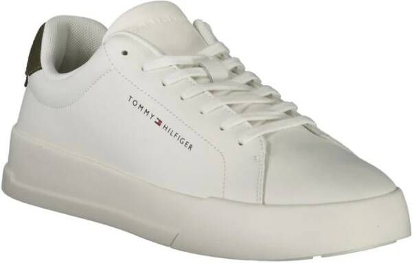 Tommy Hilfiger Witte Polyester Sneaker White Heren