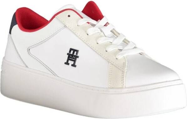 Tommy Hilfiger Witte Polyester Sneakers met Veters White Dames