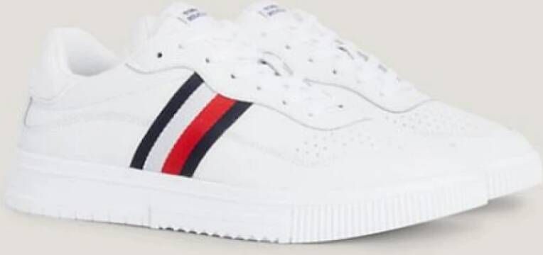 Tommy Hilfiger Witte Sneaker met Tommy Vlag White Heren