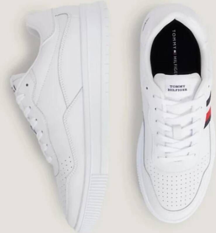 Tommy Hilfiger Witte Sneaker met Tommy Vlag White Heren