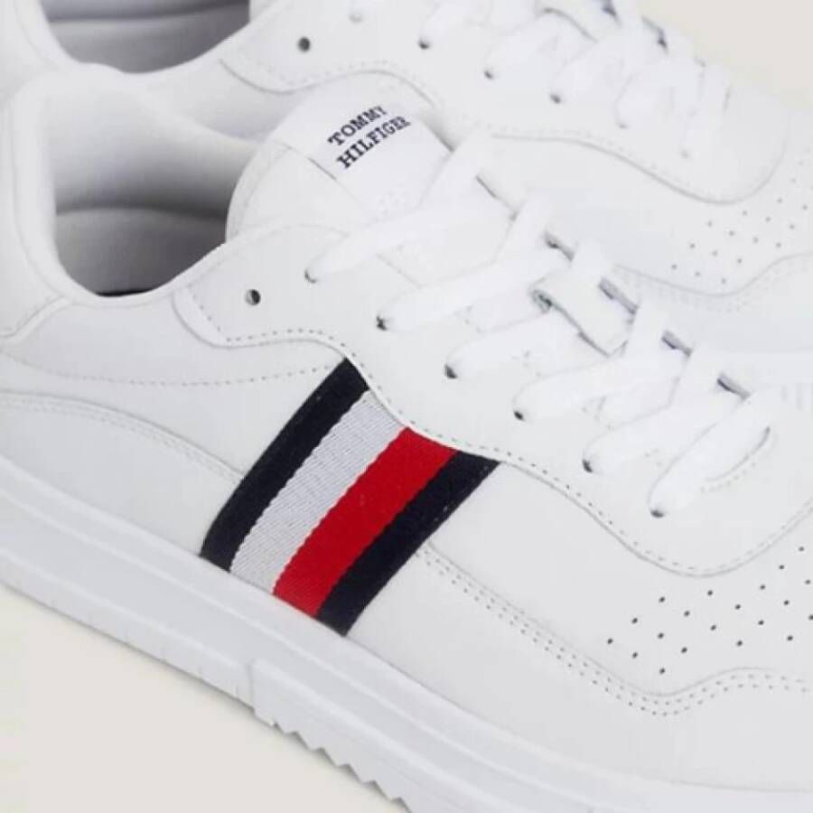 Tommy Hilfiger Witte Sneaker met Tommy Vlag White Heren